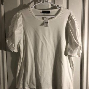 Lane Bryant Balloon Sleeve Tee - White